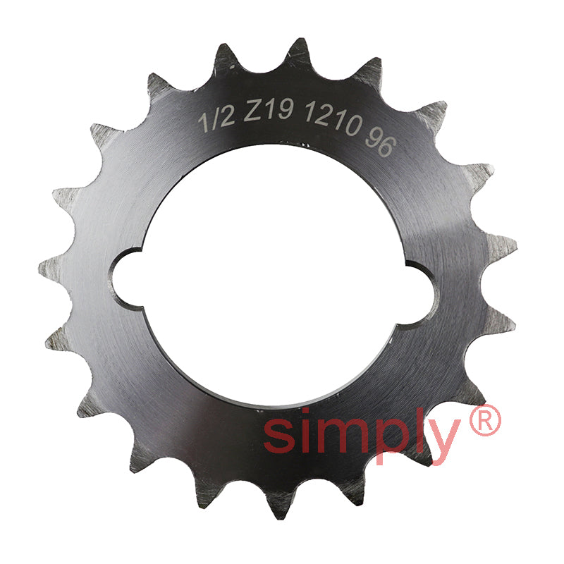 19 Tooth 08B Simplex Sprocket Tapered Locking Bush Type for 1/2 inch Pitch Chain (Bush not Incl.)
