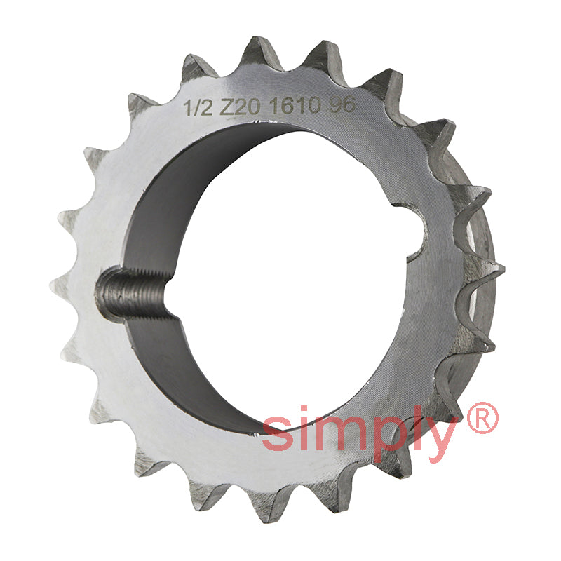 20 Tooth 08B Simplex Sprocket Tapered Locking Bush Type for 1/2 inch Pitch Chain (Bush not Incl.)