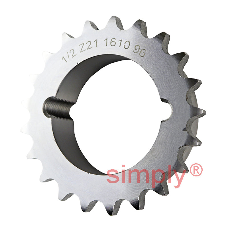 21 Tooth 08B Simplex Sprocket Tapered Locking Bush Type for 1/2 inch Pitch Chain (Bush not Incl.)