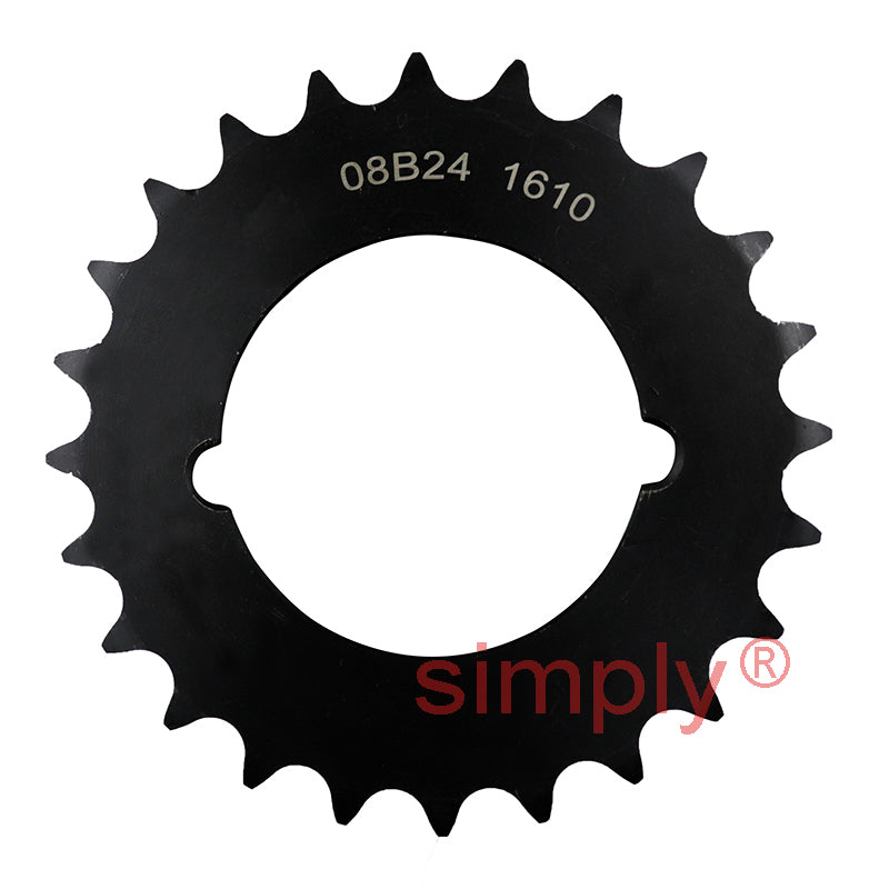 24 Tooth 08B Simplex Sprocket Tapered Locking Bush Type for 1/2 inch Pitch Chain (Bush not Incl.)
