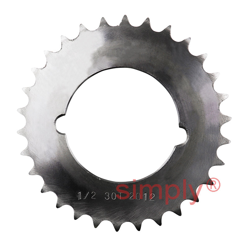 30 Tooth 08B Simplex Sprocket Tapered Locking Bush Type for 1/2 inch Pitch Chain (Bush not Incl.)