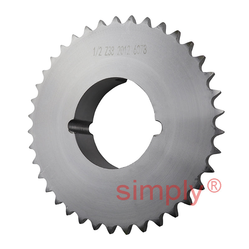 38 Tooth 08B Simplex Sprocket Tapered Locking Bush Type for 1/2 inch Pitch Chain (Bush not Incl.)