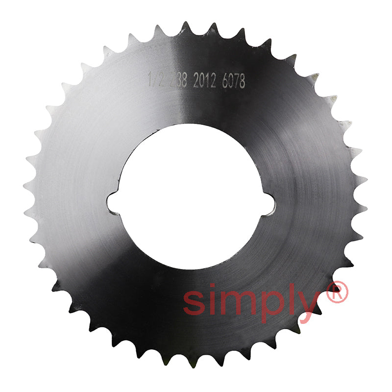 38 Tooth 08B Simplex Sprocket Tapered Locking Bush Type for 1/2 inch Pitch Chain (Bush not Incl.)