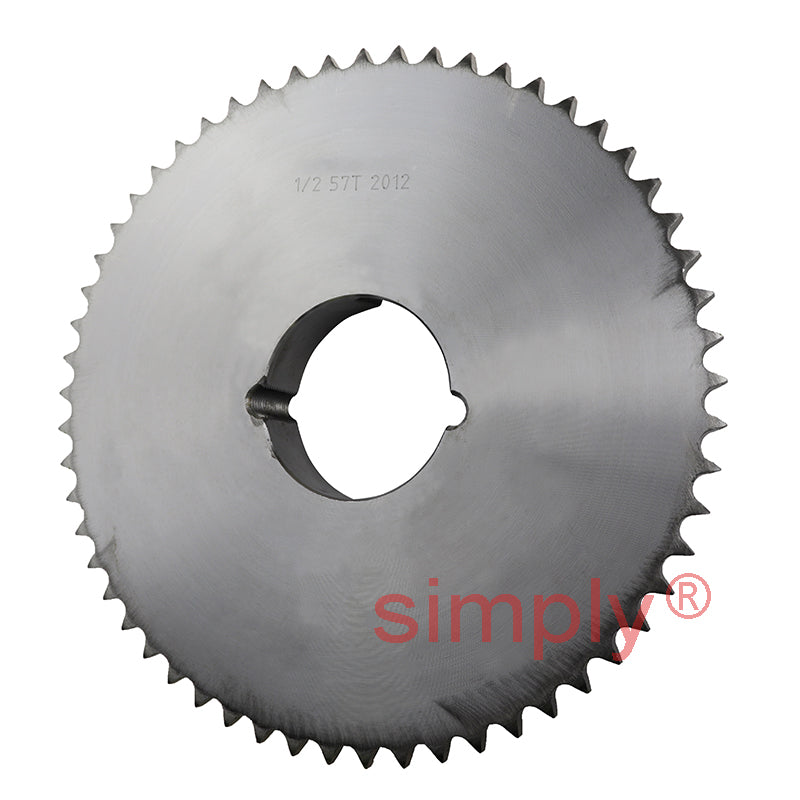 57 Tooth 08B Simplex Sprocket Tapered Locking Bush Type for 1/2 inch Pitch Chain (Bush not Incl.)
