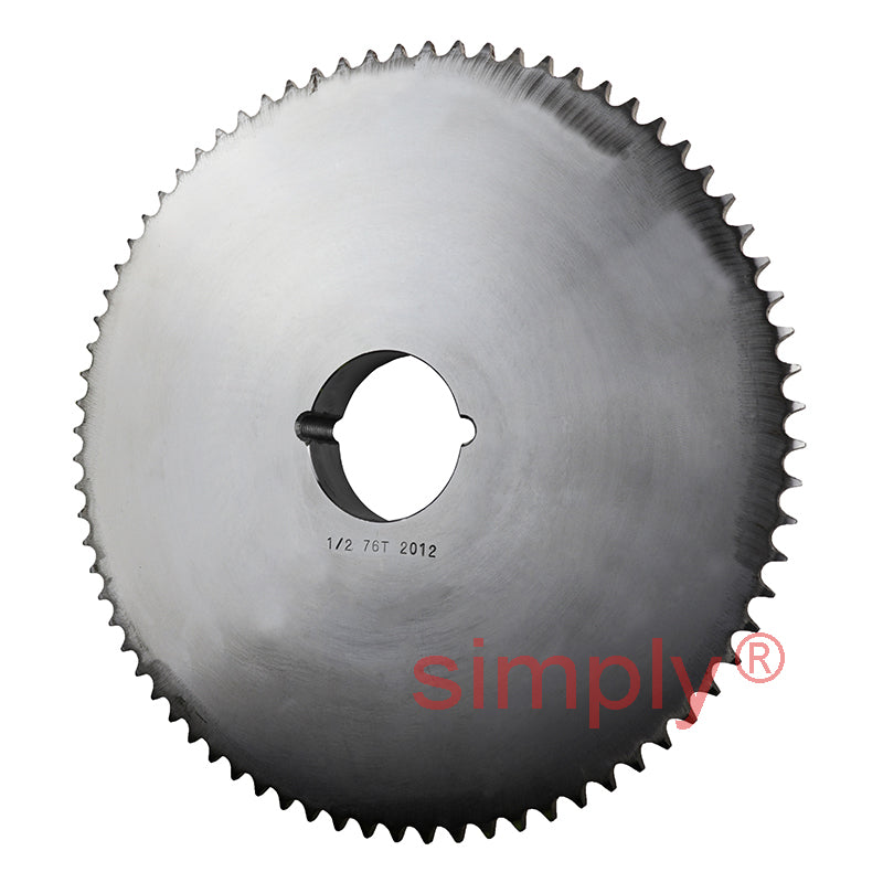 76 Tooth 08B Simplex Sprocket Tapered Locking Bush Type for 1/2 inch Pitch Chain (Bush not Incl.)