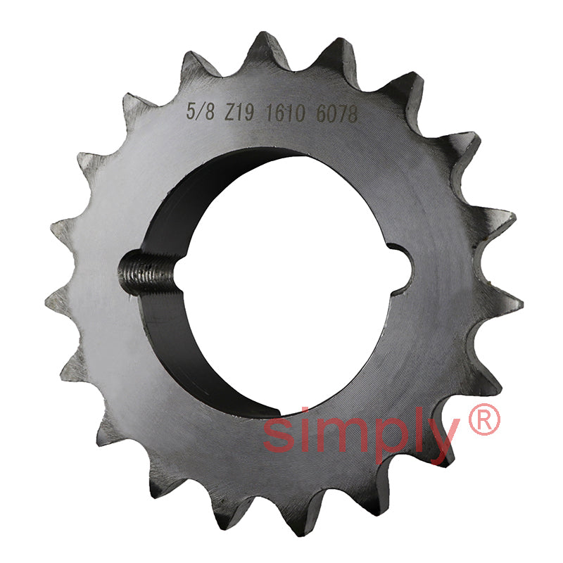 19 Tooth 10B Simplex Sprocket Tapered Locking Bush Type for 5/8 inch Pitch Chain (Bush not Incl.)