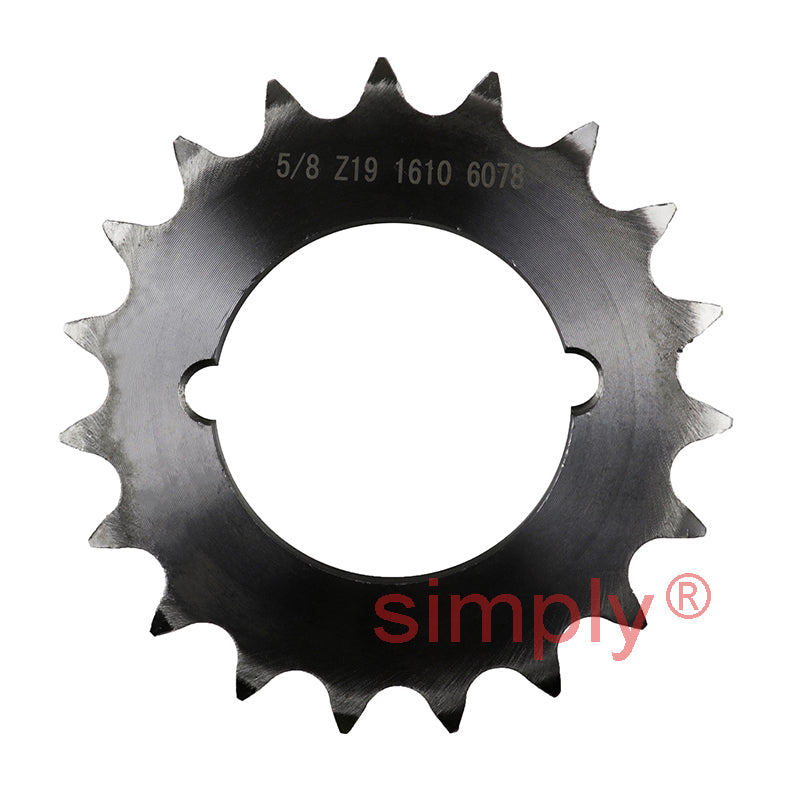 19 Tooth 10B Simplex Sprocket Tapered Locking Bush Type for 5/8 inch Pitch Chain (Bush not Incl.)