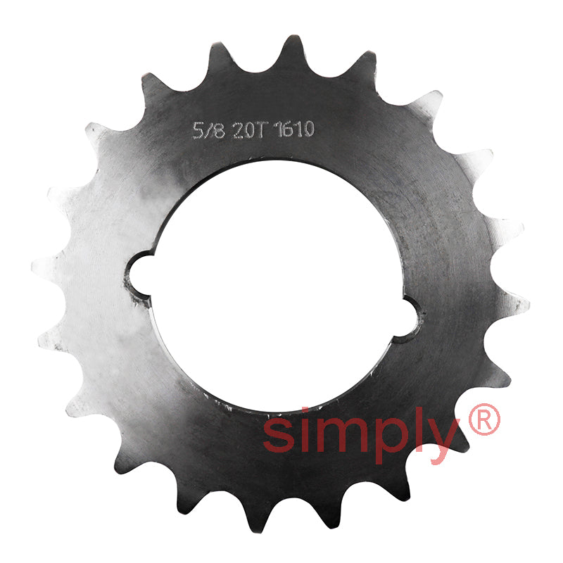 20 Tooth 10B Simplex Sprocket Tapered Locking Bush Type for 5/8 inch Pitch Chain (Bush not Incl.)