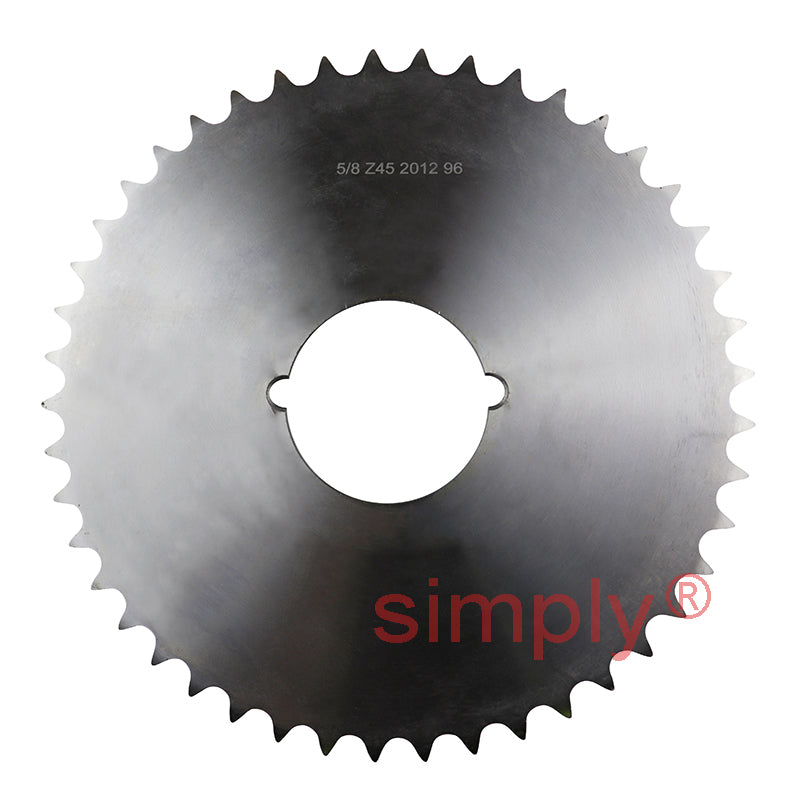 45 Tooth 10B Simplex Sprocket Tapered Locking Bush Type for 5/8 inch Pitch Chain (Bush not Incl.)