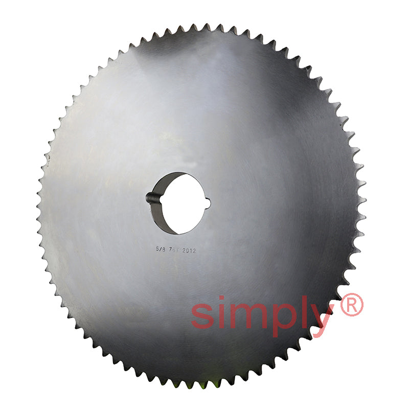 76 Tooth 10B Simplex Sprocket Tapered Locking Bush Type for 5/8 inch Pitch Chain (Bush not Incl.)