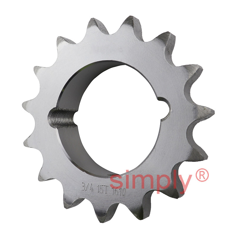 15 Tooth 12B Simplex Sprocket Tapered Locking Bush Type for 3/4 inch Pitch Chain (Bush not Incl.)