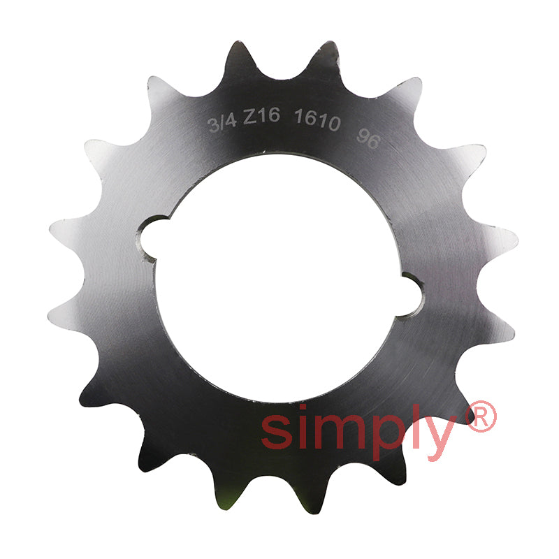 16 Tooth 12B Simplex Sprocket Tapered Locking Bush Type for 3/4 inch Pitch Chain (Bush not Incl.)