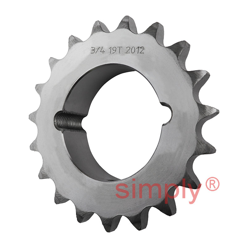 19 Tooth 12B Simplex Sprocket Tapered Locking Bush Type for 3/4 inch Pitch Chain (Bush not Incl.)
