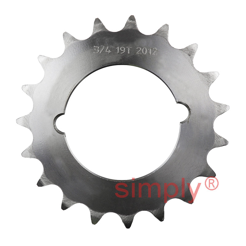 19 Tooth 12B Simplex Sprocket Tapered Locking Bush Type for 3/4 inch Pitch Chain (Bush not Incl.)