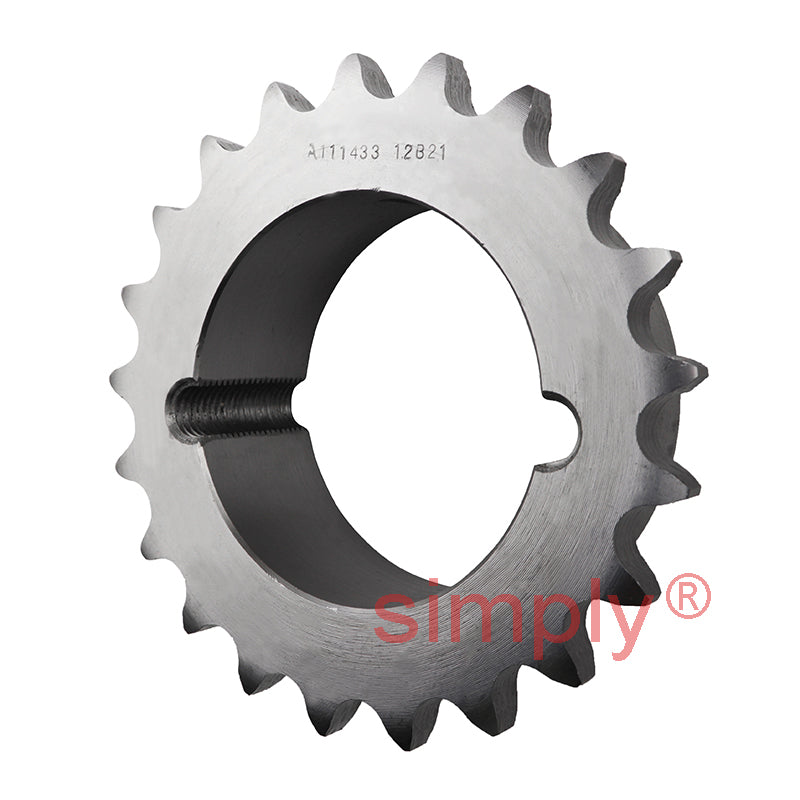 21 Tooth 12B Simplex Sprocket Tapered Locking Bush Type for 3/4 inch Pitch Chain (Bush not Incl.)