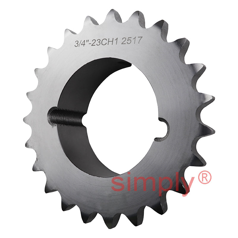 23 Tooth 12B Simplex Sprocket Tapered Locking Bush Type for 3/4 inch Pitch Chain (Bush not Incl.)