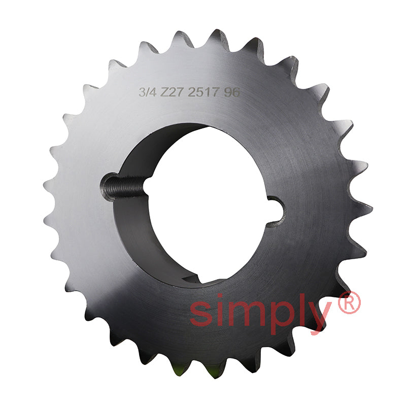 27 Tooth 12B Simplex Sprocket Tapered Locking Bush Type for 3/4 inch Pitch Chain (Bush not Incl.)