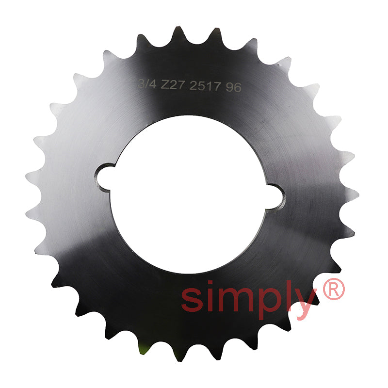 27 Tooth 12B Simplex Sprocket Tapered Locking Bush Type for 3/4 inch Pitch Chain (Bush not Incl.)