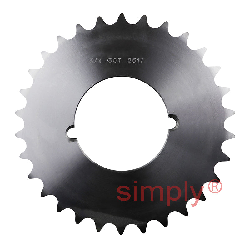 30 Tooth 12B Simplex Sprocket Tapered Locking Bush Type for 3/4 inch Pitch Chain (Bush not Incl.)