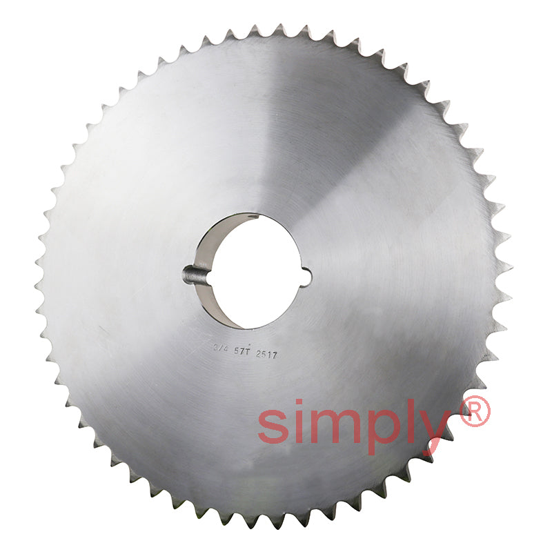 57 Tooth 12B Simplex Sprocket Tapered Locking Bush Type for 3/4 inch Pitch Chain (Bush not Incl.)