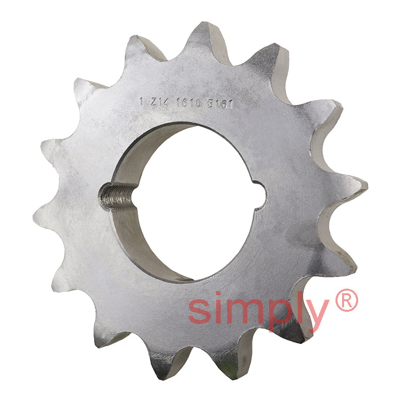 14 Tooth 16B Simplex Sprocket Tapered Locking Bush Type for 1 inch Pitch Chain Bush not Incl.