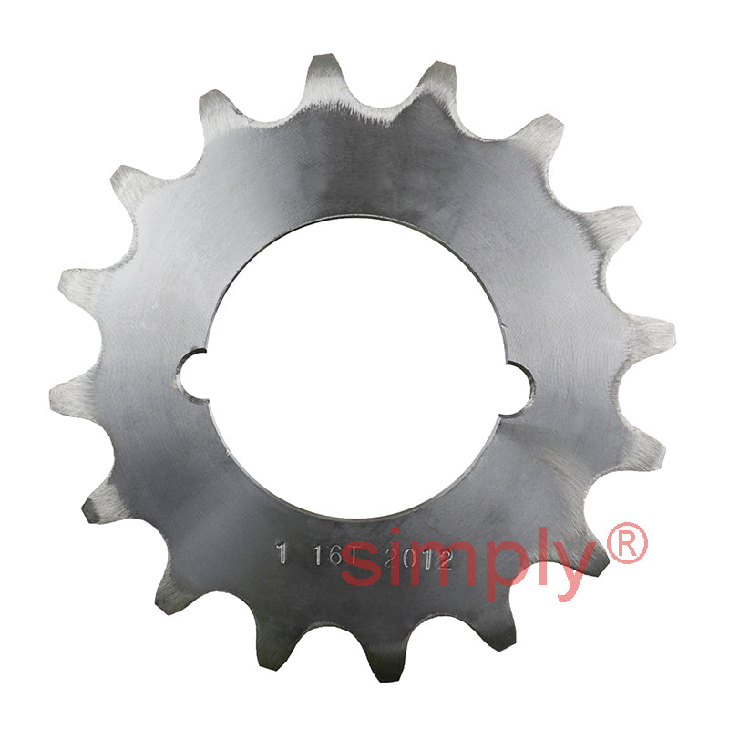 16 Tooth 16B Simplex Sprocket Tapered Locking Bush Type for 1 inch Pitch Chain Bush not Incl.