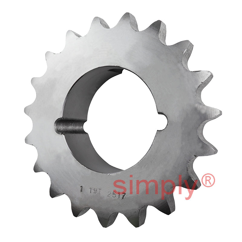 19 Tooth 16B Simplex Sprocket Tapered Locking Bush Type for 1 inch Pitch Chain Bush not Incl.