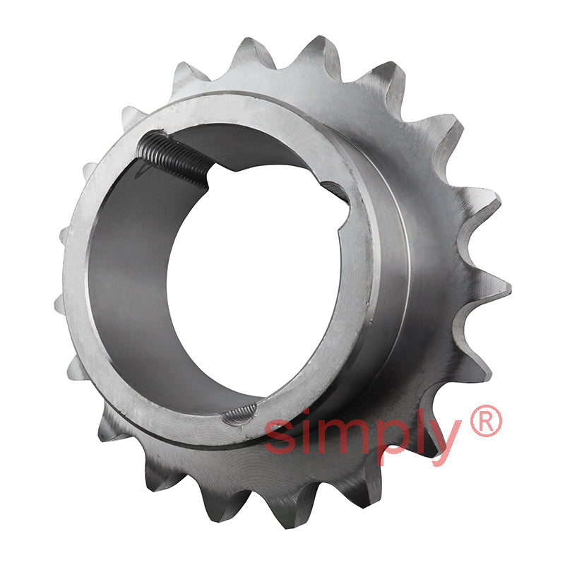 19 Tooth 16B Simplex Sprocket Tapered Locking Bush Type for 1 inch Pitch Chain Bush not Incl.