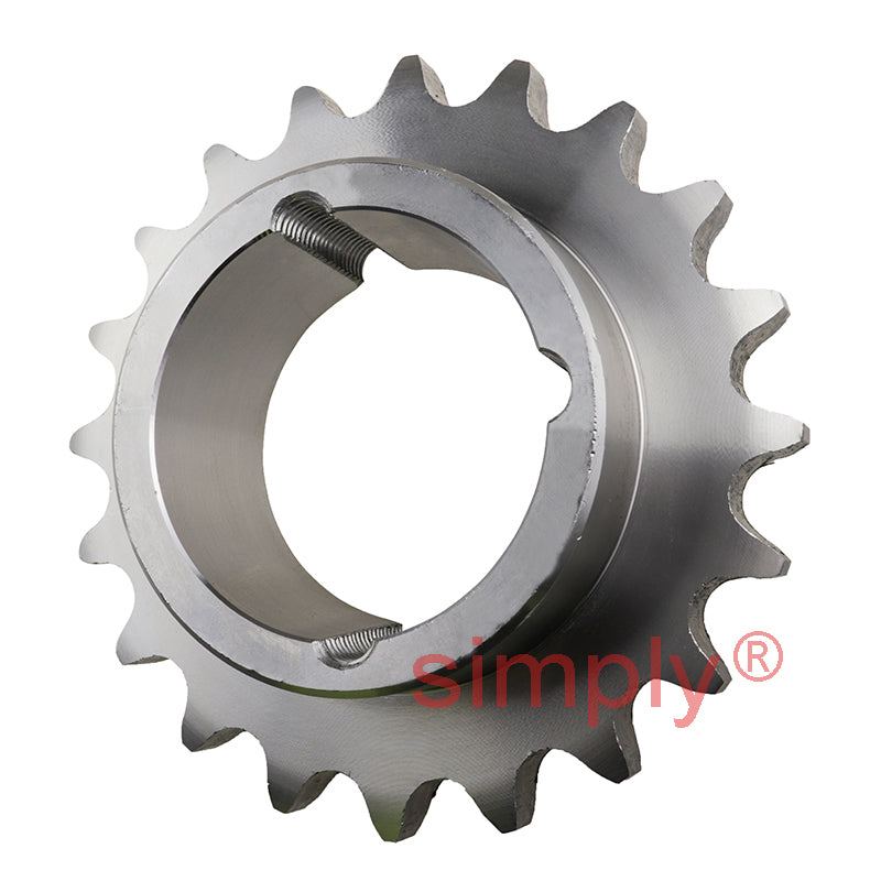 20 Tooth 16B Simplex Sprocket Tapered Locking Bush Type for 1 inch Pitch Chain Bush not Incl.