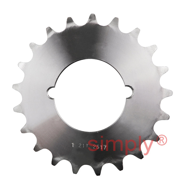 21 Tooth 16B Simplex Sprocket Tapered Locking Bush Type for 1 inch Pitch Chain Bush not Incl.