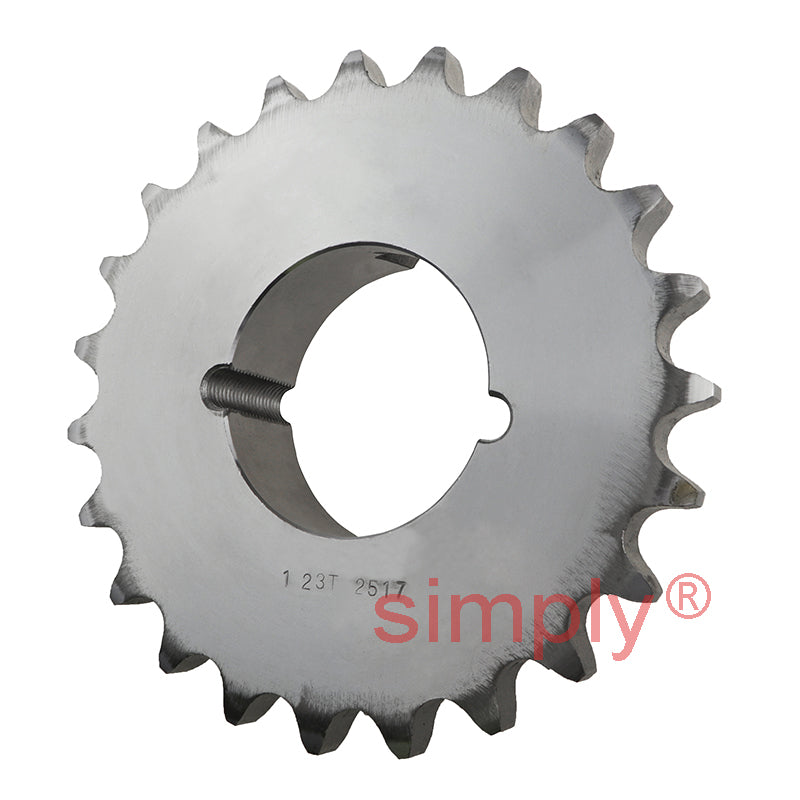 23 Tooth 16B Simplex Sprocket Tapered Locking Bush Type for 1 inch Pitch Chain Bush not Incl.