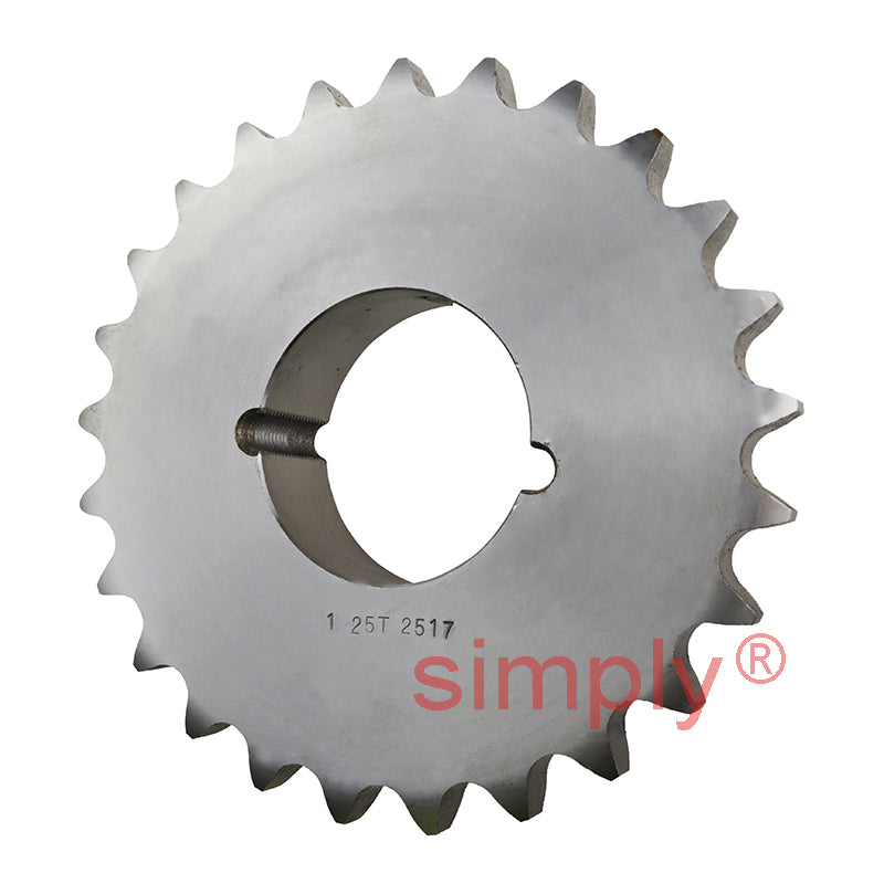 25 Tooth 16B Simplex Sprocket Tapered Locking Bush Type for 1 inch Pitch Chain Bush not Incl.