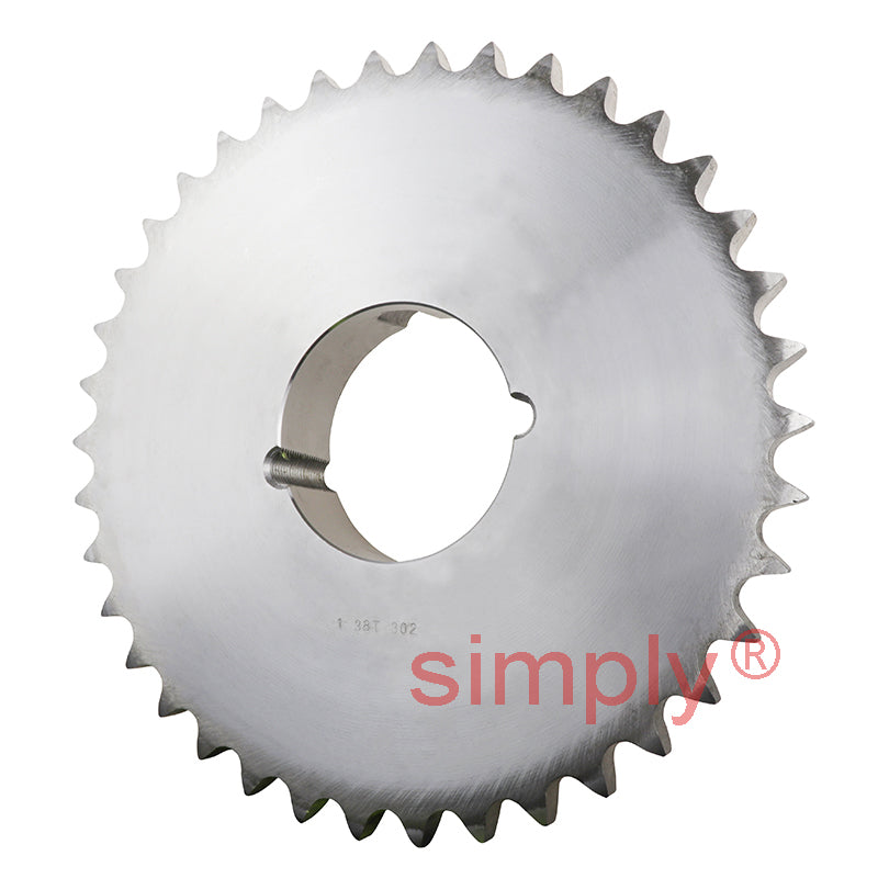 38 Tooth 16B Simplex Sprocket Tapered Locking Bush Type for 1 inch Pitch Chain Bush not Incl.