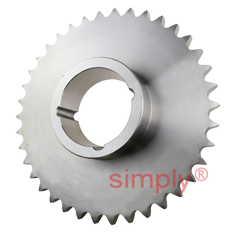 38 Tooth 16B Simplex Sprocket Tapered Locking Bush Type for 1 inch Pitch Chain Bush not Incl.