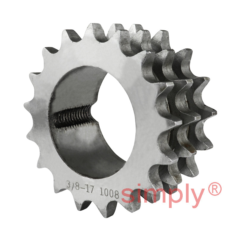 17 Tooth 06B Triplex Sprocket Tapered Locking Bush Type for 3/8 inch Pitch Chain - Bush not Incl.