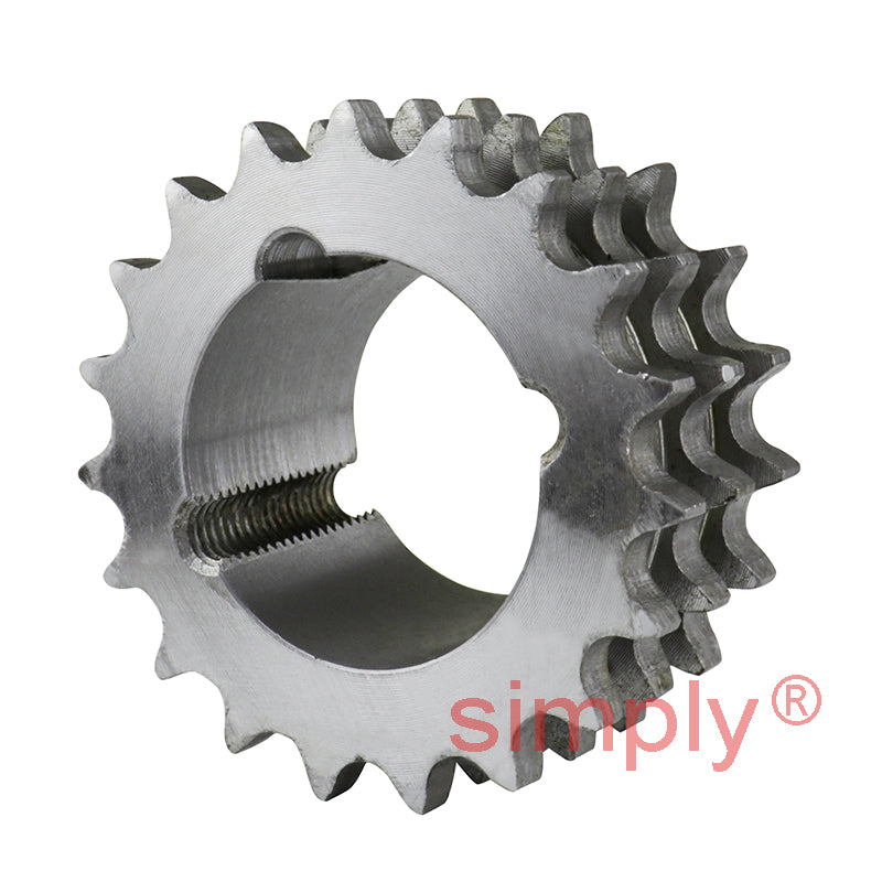 19 Tooth 06B Triplex Sprocket Tapered Locking Bush Type for 3/8 inch Pitch Chain - Bush not Incl.
