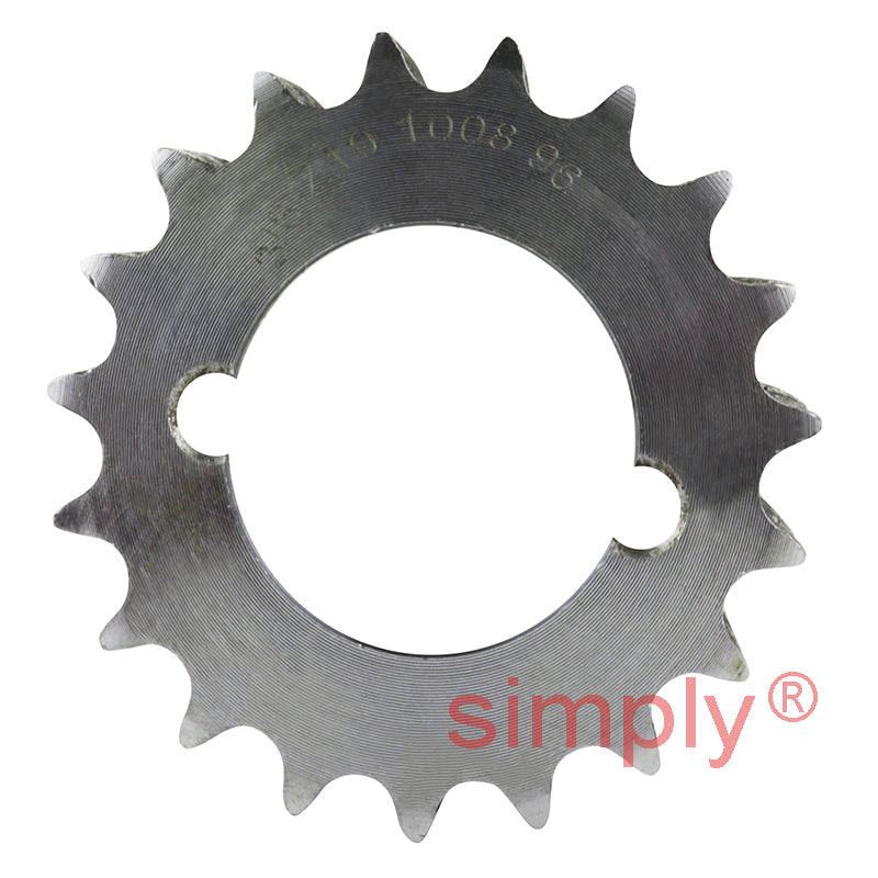 19 Tooth 06B Triplex Sprocket Tapered Locking Bush Type for 3/8 inch Pitch Chain - Bush not Incl.
