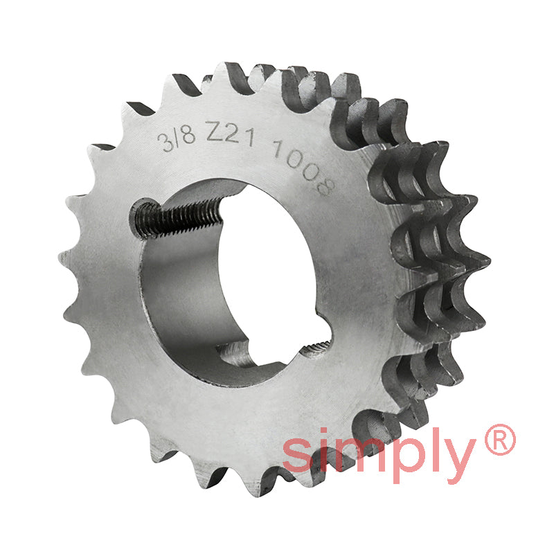 21 Tooth 06B Triplex Sprocket Tapered Locking Bush Type for 3/8 inch Pitch Chain - Bush not Incl.