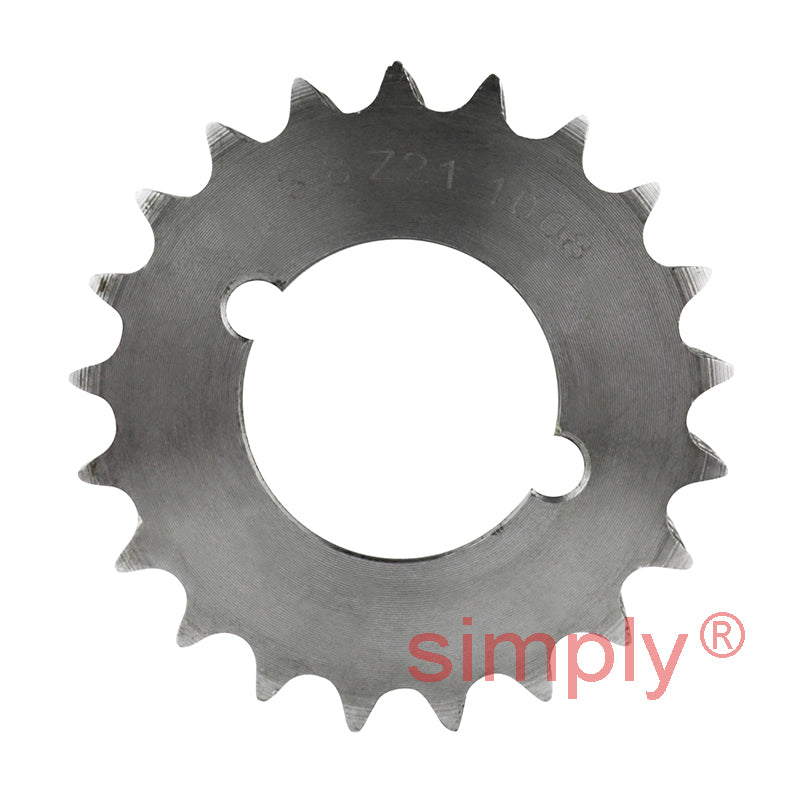 21 Tooth 06B Triplex Sprocket Tapered Locking Bush Type for 3/8 inch Pitch Chain - Bush not Incl.