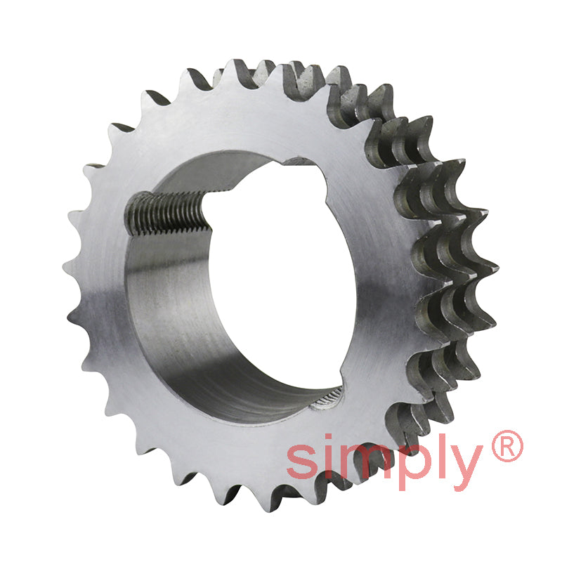25 Tooth 06B Triplex Sprocket Tapered Locking Bush Type for 3/8 inch Pitch Chain - Bush not Incl.