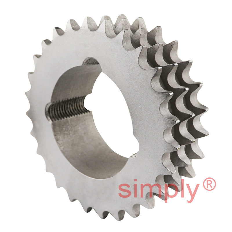 27 Tooth 06B Triplex Sprocket Tapered Locking Bush Type for 3/8 inch Pitch Chain - Bush not Incl.