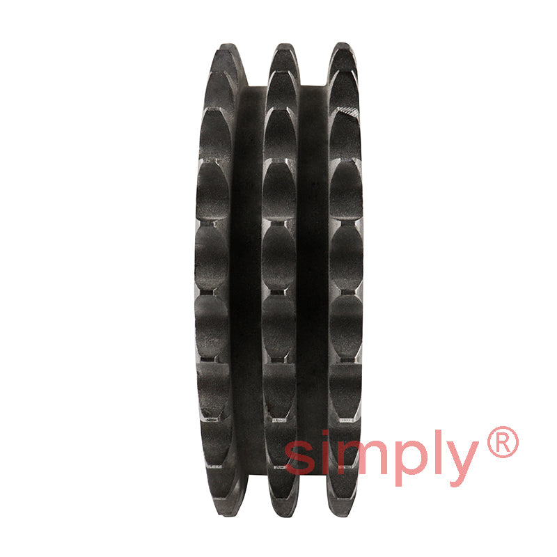 27 Tooth 06B Triplex Sprocket Tapered Locking Bush Type for 3/8 inch Pitch Chain - Bush not Incl.