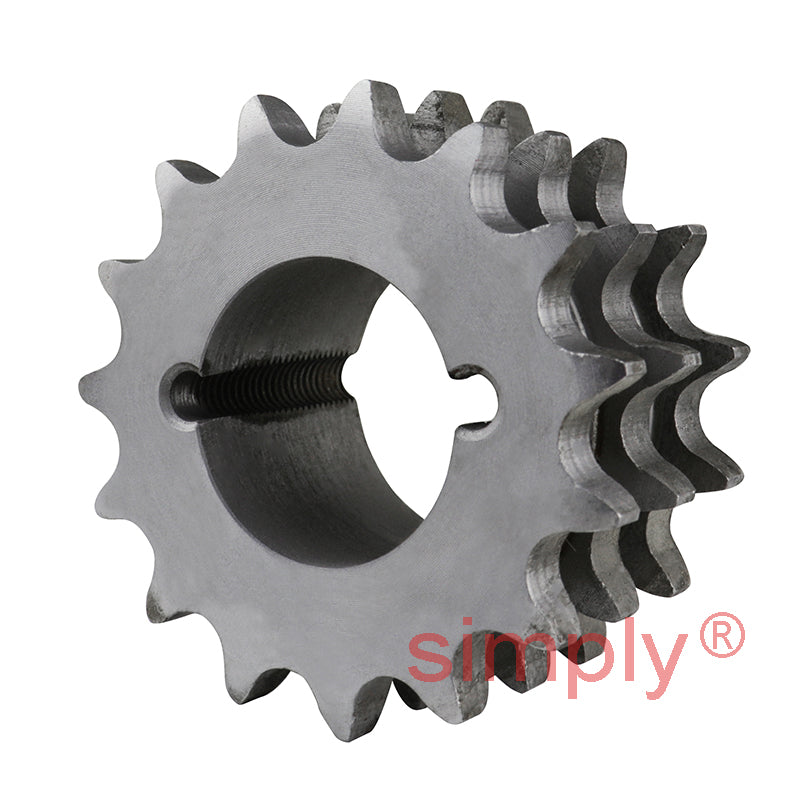 15 Tooth 08B Triplex Sprocket Tapered Locking Bush Type for 1/2 inch Pitch Chain (Bush not Incl.)