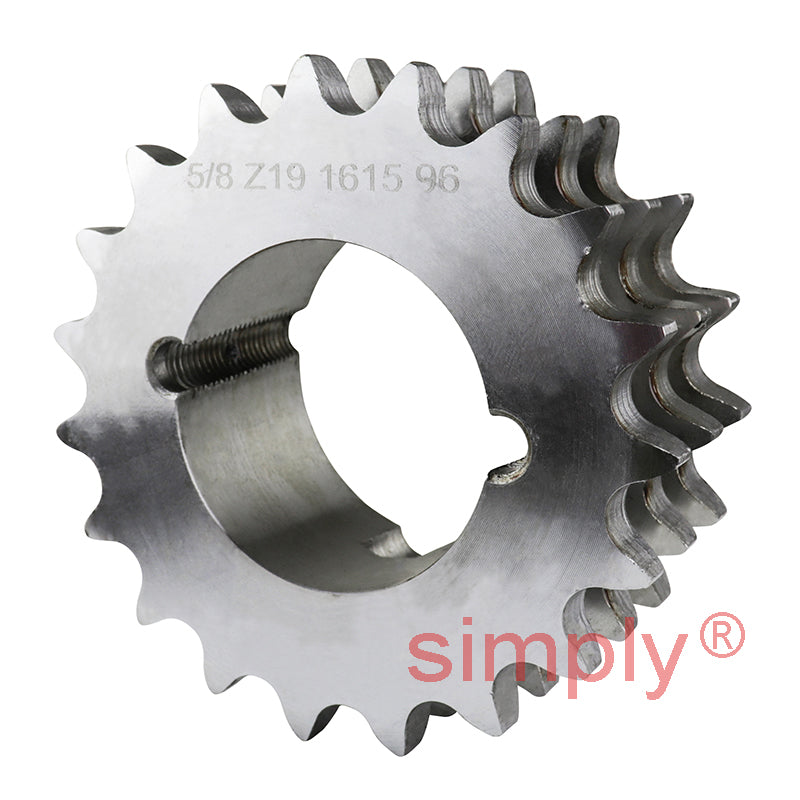 19 Tooth 10B Triplex Sprocket Tapered Locking Bush Type for 5/8 inch Pitch Chain (Bush not Incl.)