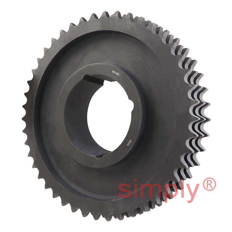 45 Tooth 12B Triplex Sprocket Tapered Locking Bush Type for 3/4 inch Pitch Chain (Bush not Incl.)