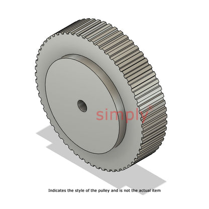 Drive-Flex Aluminium Pilot Bore AT5 Timing Pulley 5mm Pitch 44 Tooth for 25mm Wide Belts - Overall Width 36mm