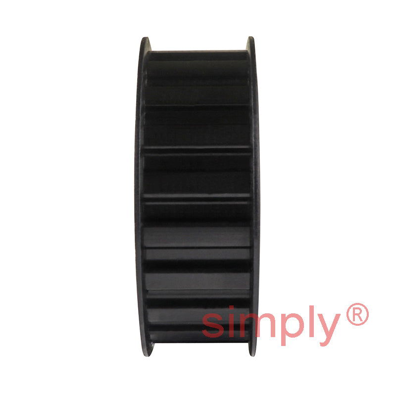 TL20-H-100F - 1/2 inch Pitch 20 Tooth Flanged Tapered Bore Steel Timing Pulley for 1 inch Wide Belts