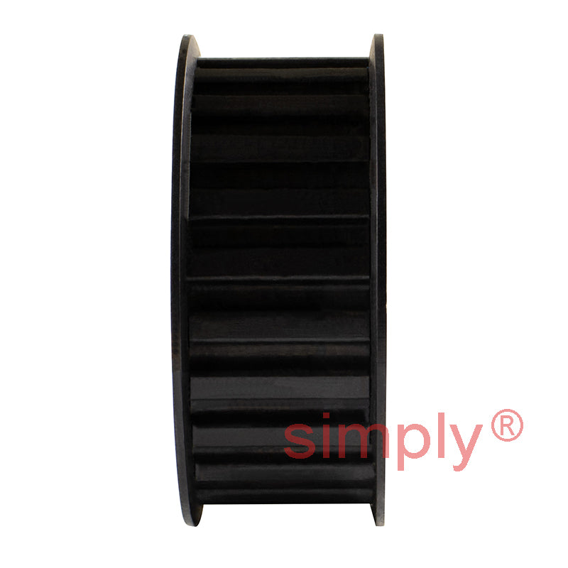 TL24-L-100F - 3/8 inch Pitch 24 Tooth Flanged Tapered Bore Steel Timing Pulley for 1 inch Wide Belts