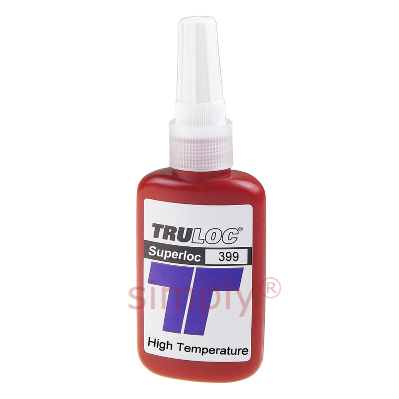 Truloc Superloc 399 Red High Strength and High Temperature (+230 deg C) Thixotropic Thread Lock (250ml)