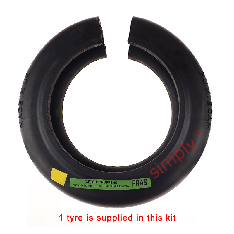 Major Branded F40H/F40B Outer Facing Taper Bore/Pilot Bored Tyre Drive Coupling Assembly with Fire Resistant Antistatic (F.R.A.S) Tyre